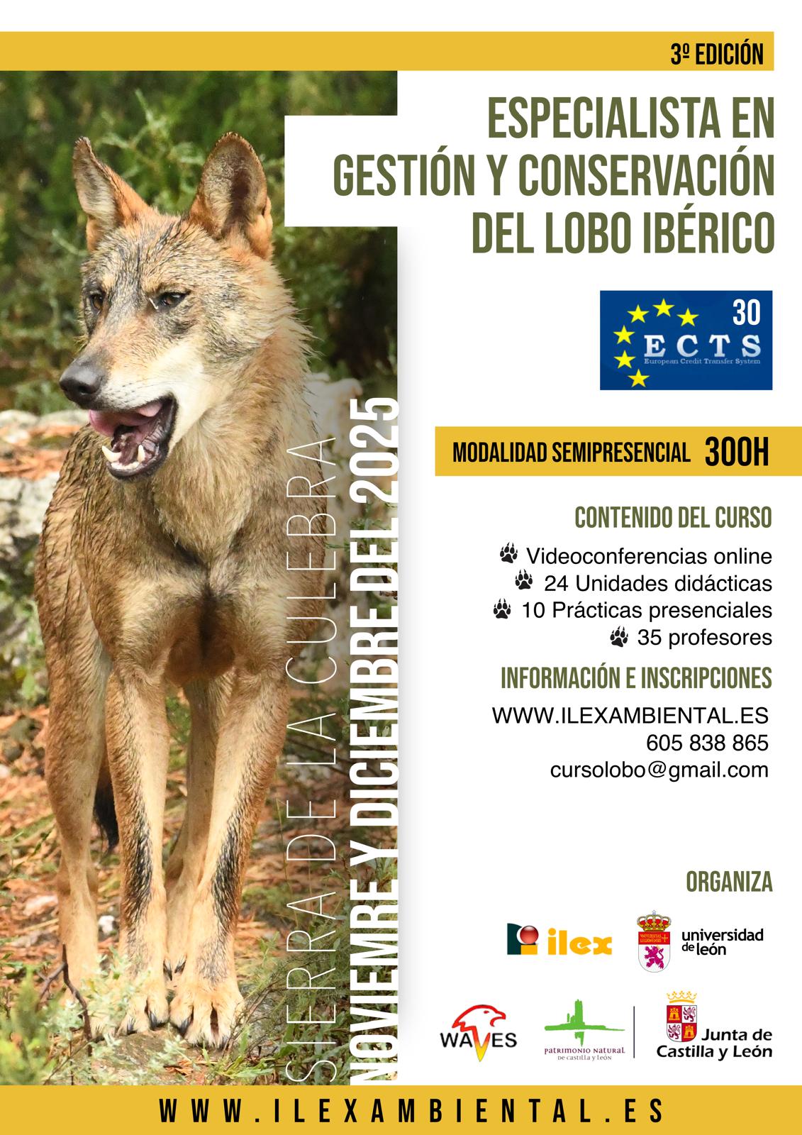 Especialista en gestión y conservación del Lobo ibérico